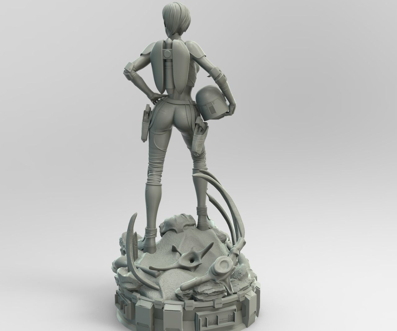 Star Wars Mandalorian Pin Up Girl 3D print model_2