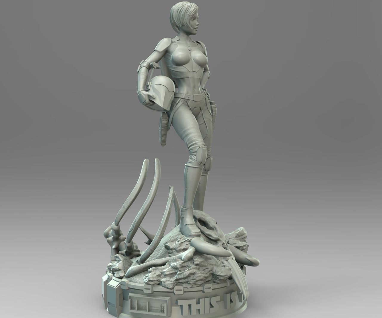 Star Wars Mandalorian Pin Up Girl 3D print model_3