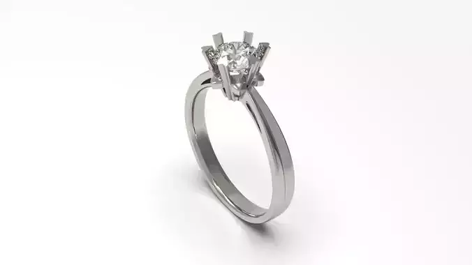 Woman Solitaire Ring 64