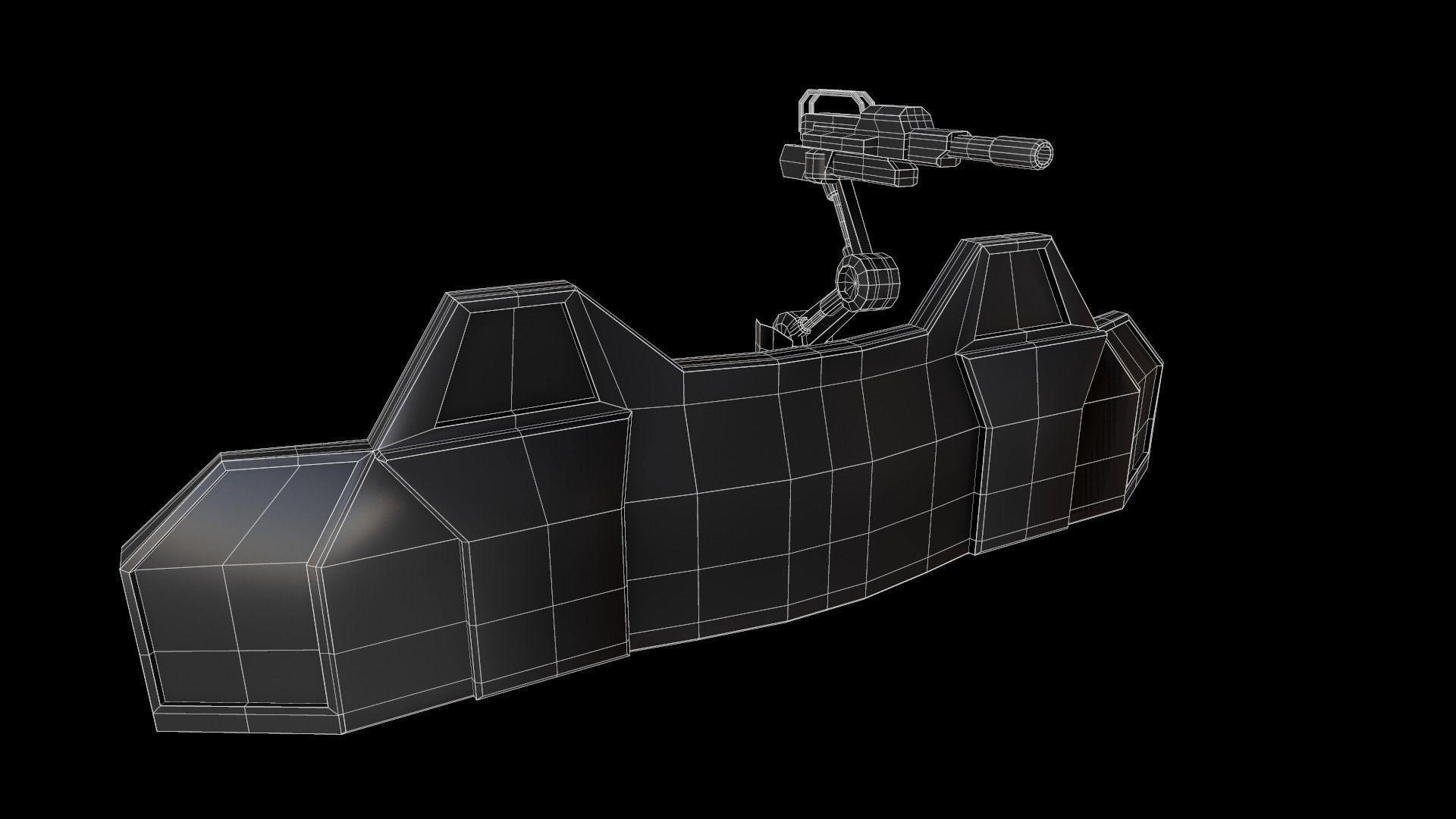Scifi Barrier Low-poly 3D model_9