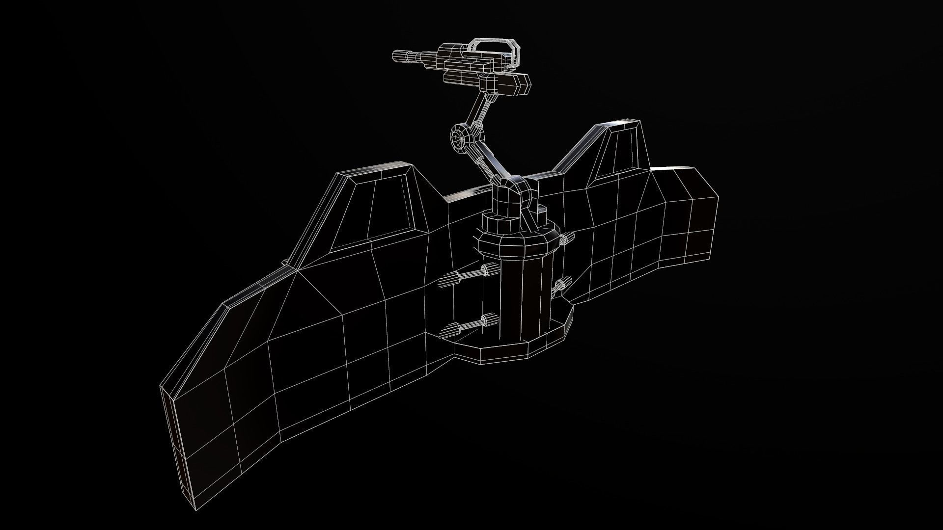 Scifi Barrier Low-poly 3D model_10