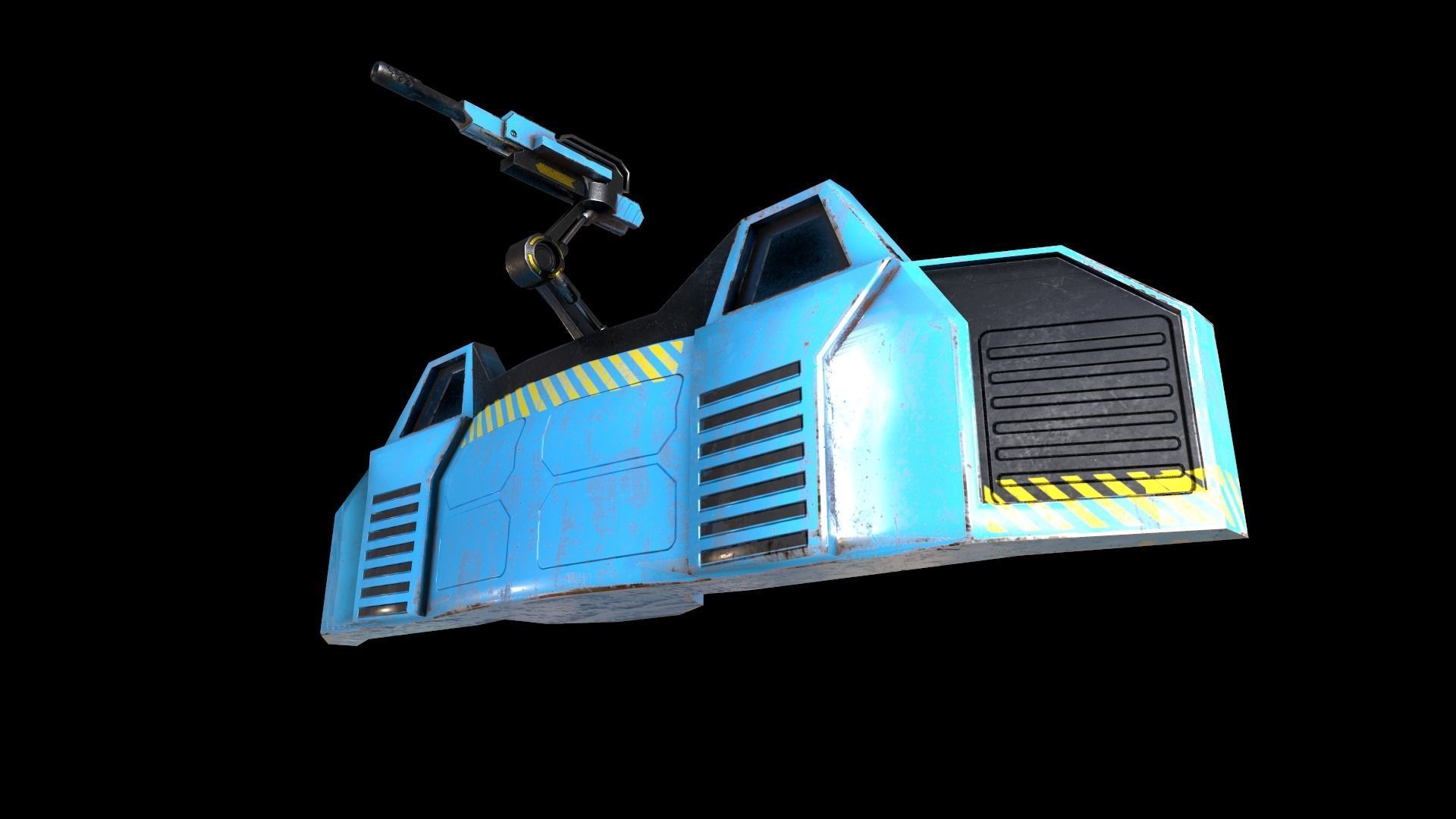 Scifi Barrier Low-poly 3D model_6