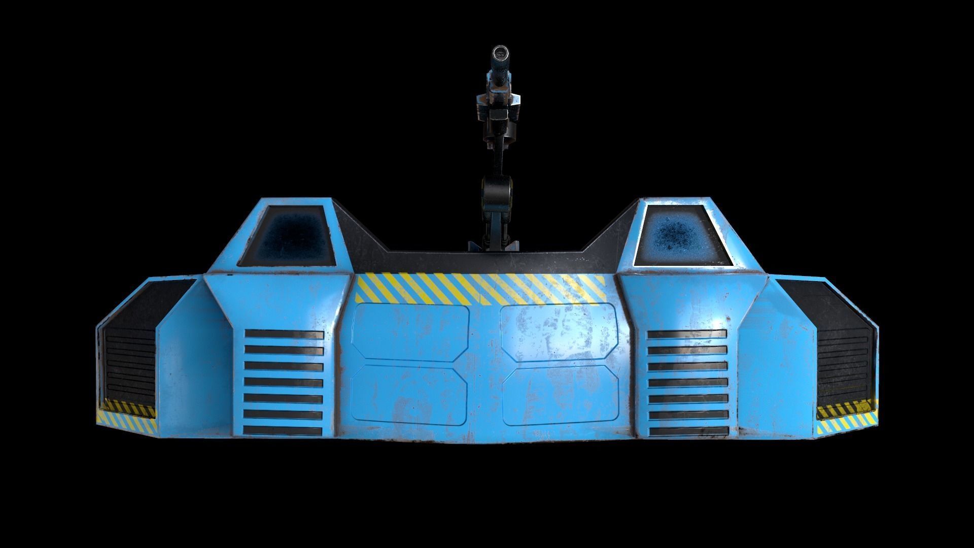 Scifi Barrier Low-poly 3D model_7