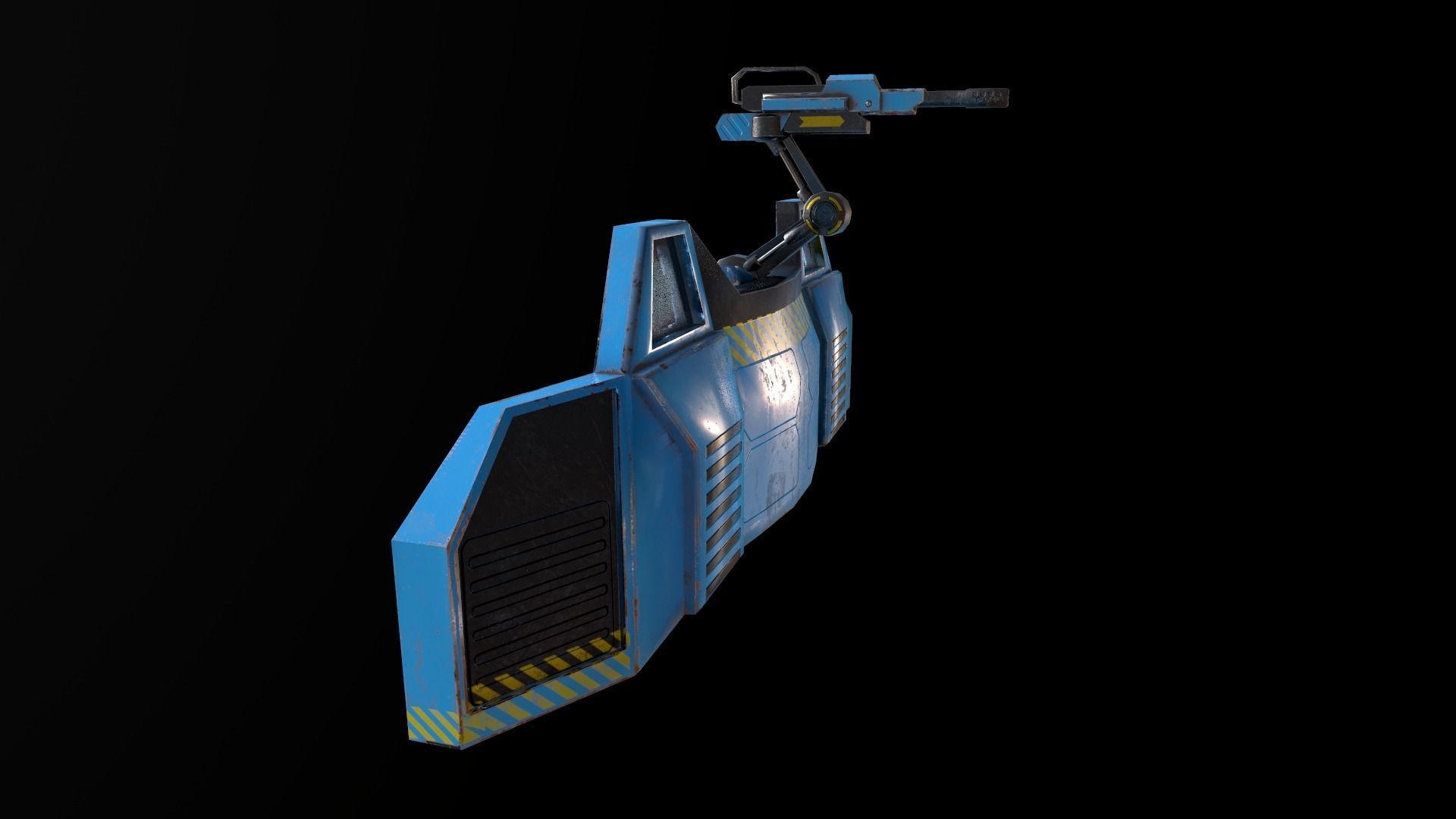 Scifi Barrier Low-poly 3D model_5