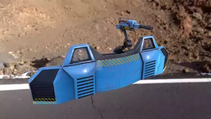 Scifi Barrier Low-poly 3D model Scifi Barrier Low-poly 3D model