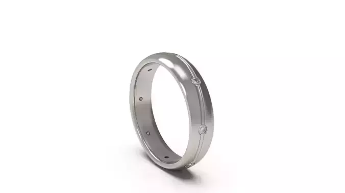Woman Band Ring 67 3D print model