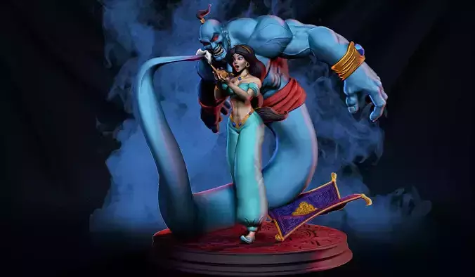 Jamine and Genie 3D print