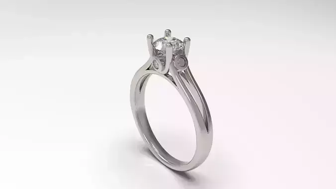 Woman Solitaire Ring 71