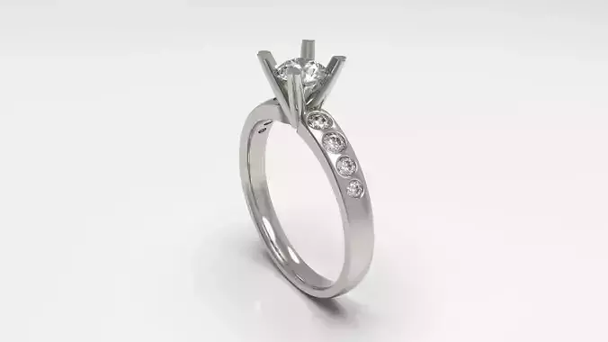 Woman Solitaire Ring 72