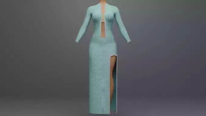 Mermaid Dress 3D model