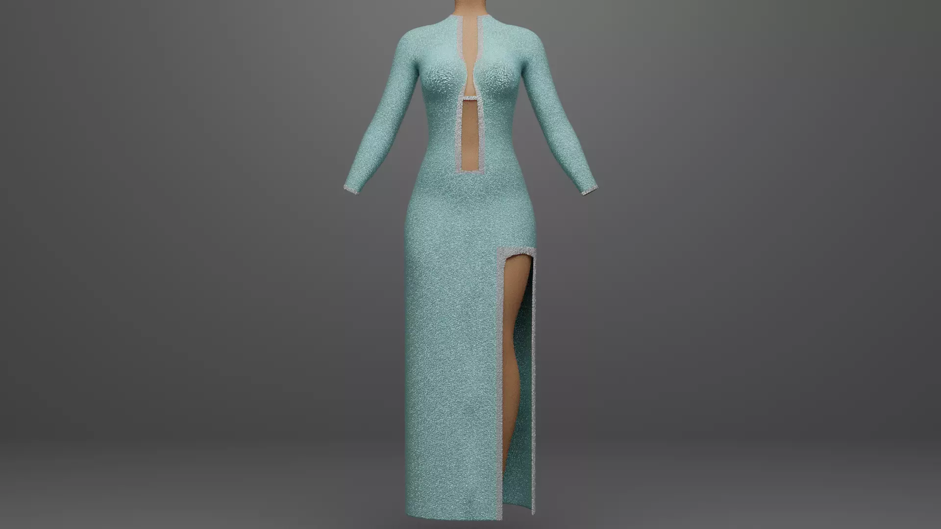 Mermaid Dress 3D model_0