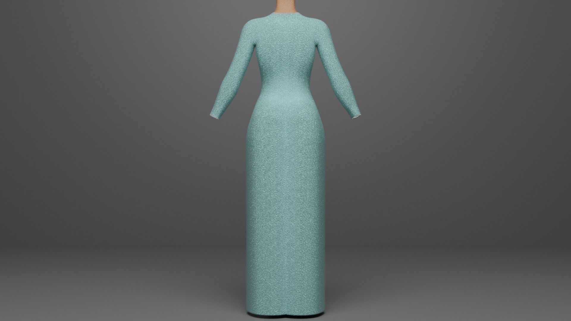 Mermaid Dress 3D model_9