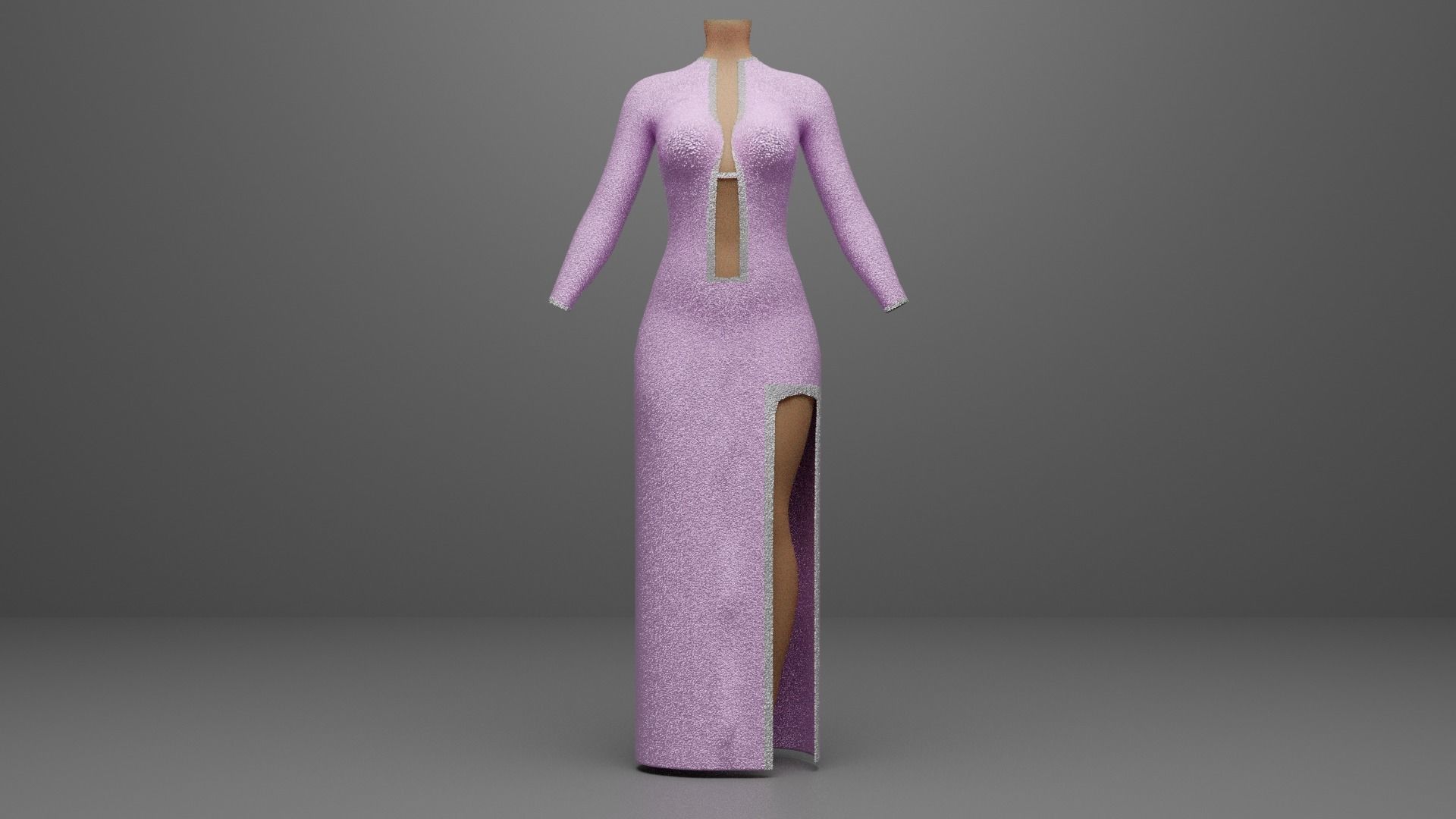 Mermaid Dress 3D model_4