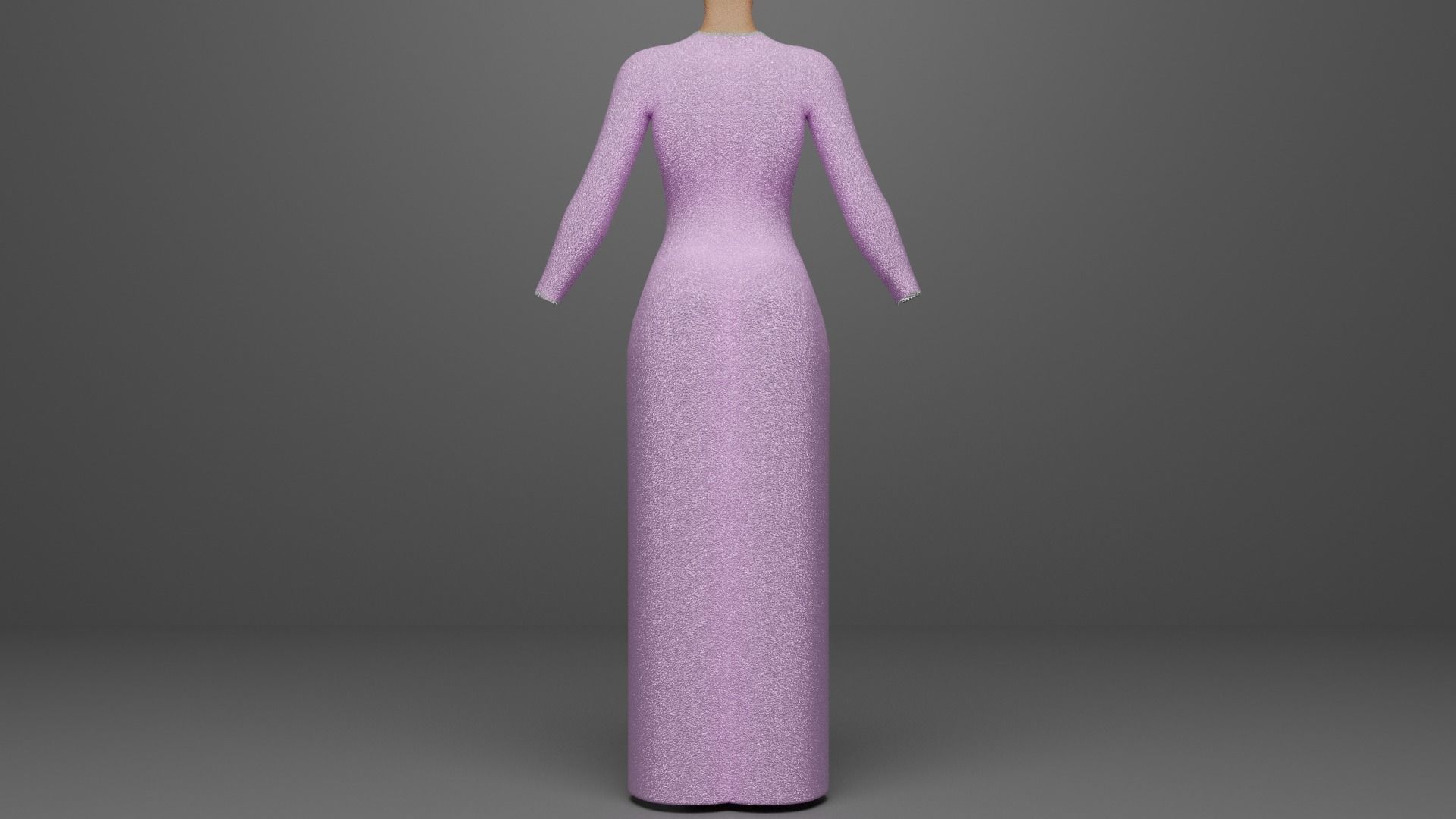 Mermaid Dress 3D model_11