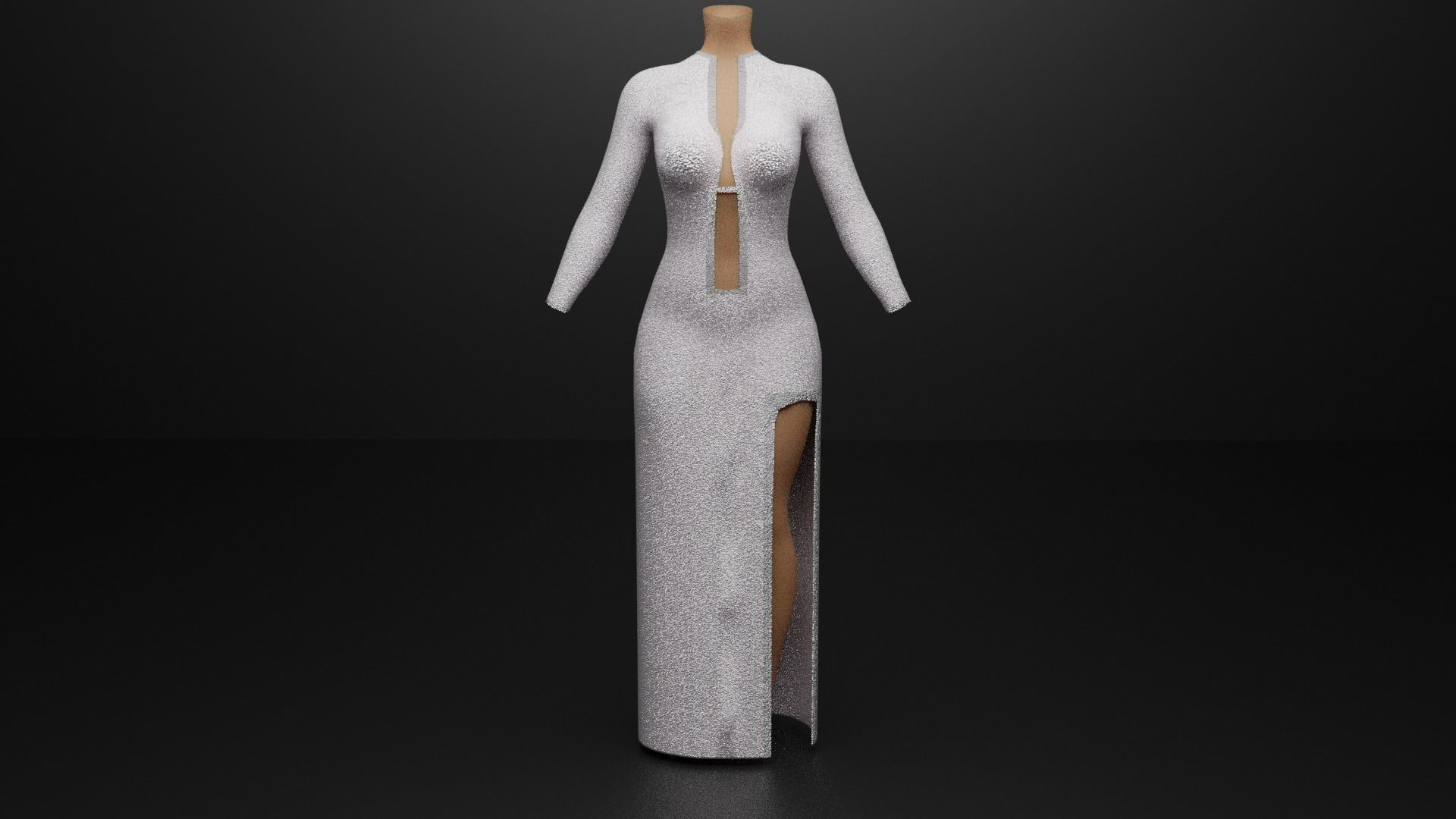 Mermaid Dress 3D model_1