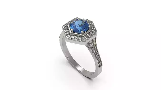 Woman Solitaire Ring 76