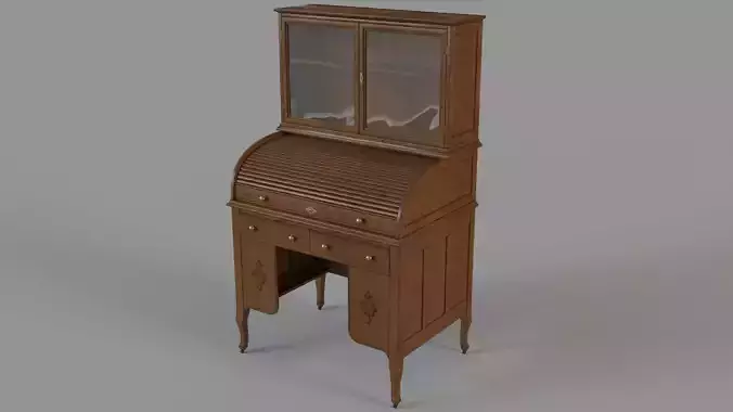 Antique Roll Top Secretary Desk