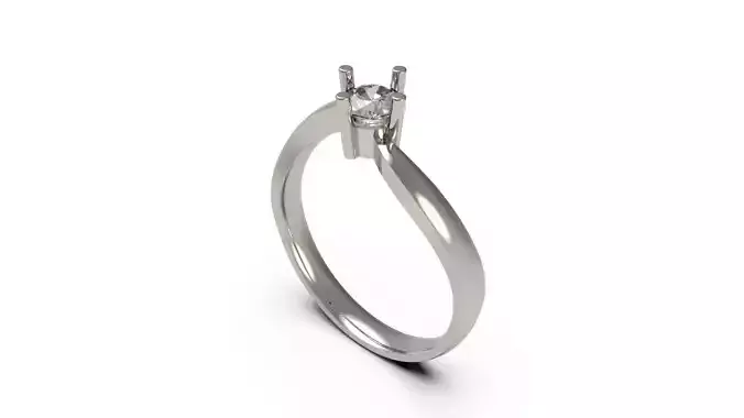 Woman Solitaire Ring 77