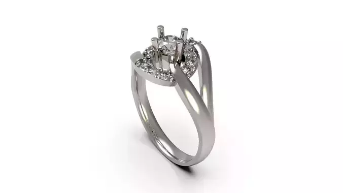 Woman Solitaire Ring 78