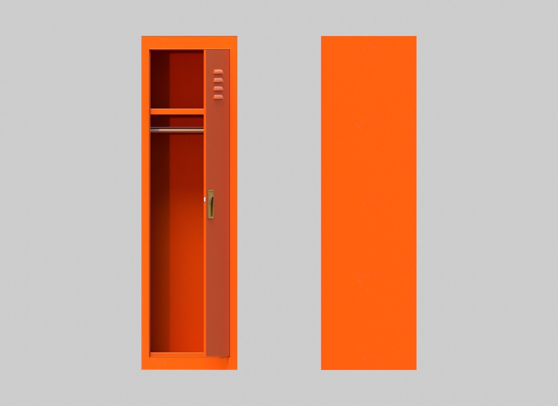 Kid Locker Low-poly 3D model_4