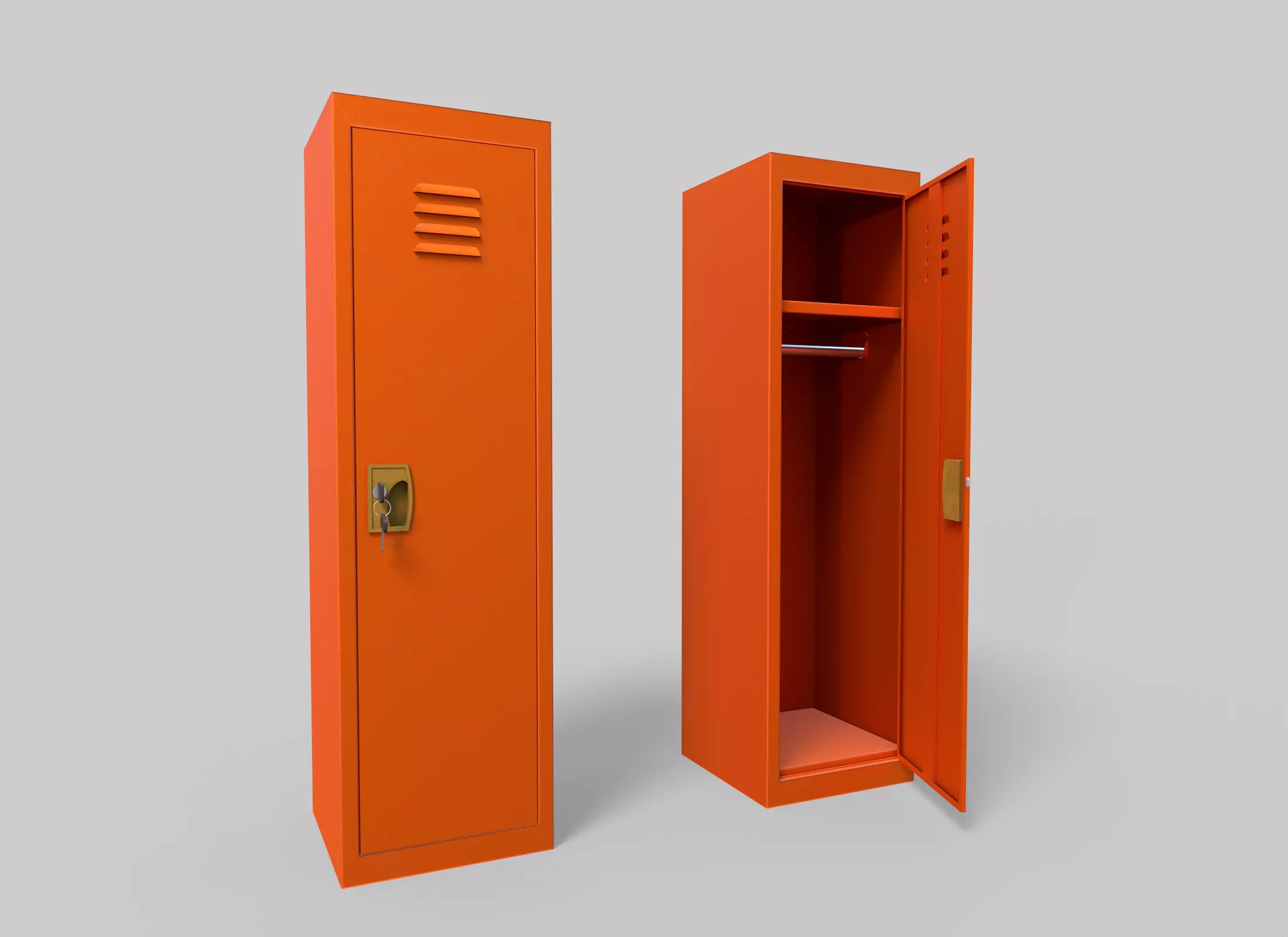 Kid Locker Low-poly 3D model_0
