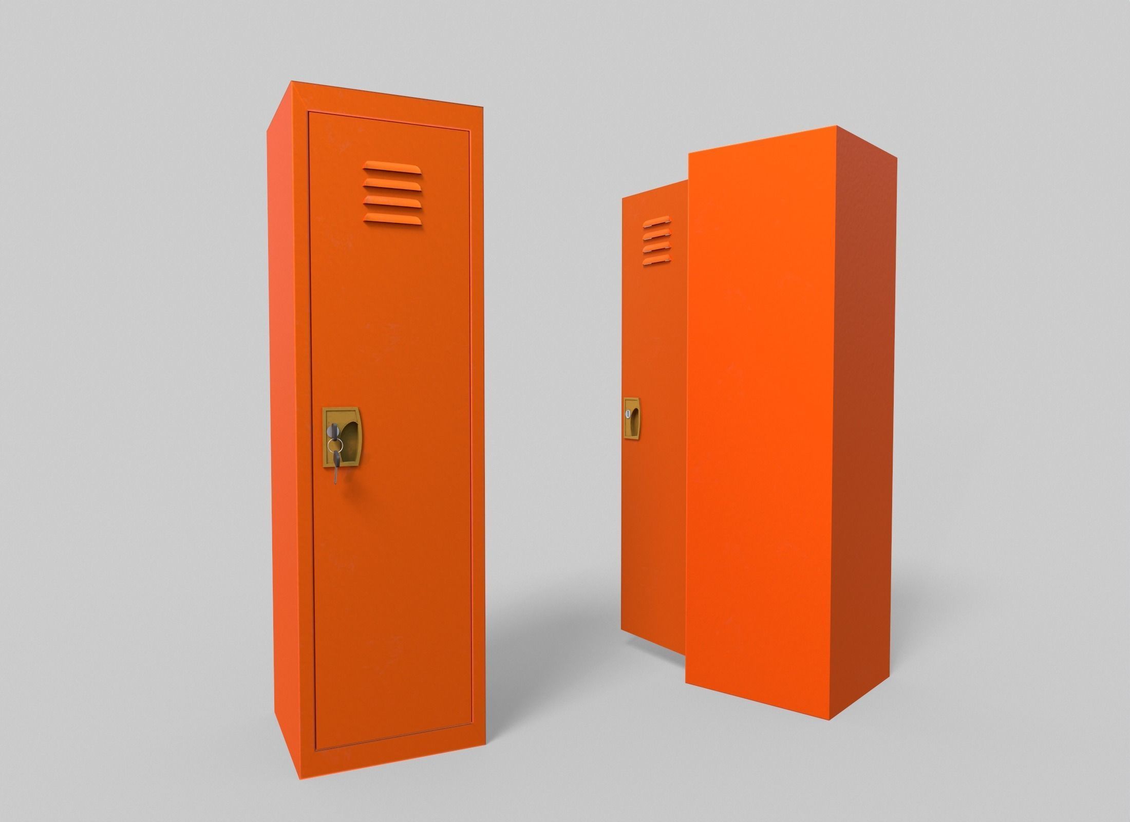 Kid Locker Low-poly 3D model_3