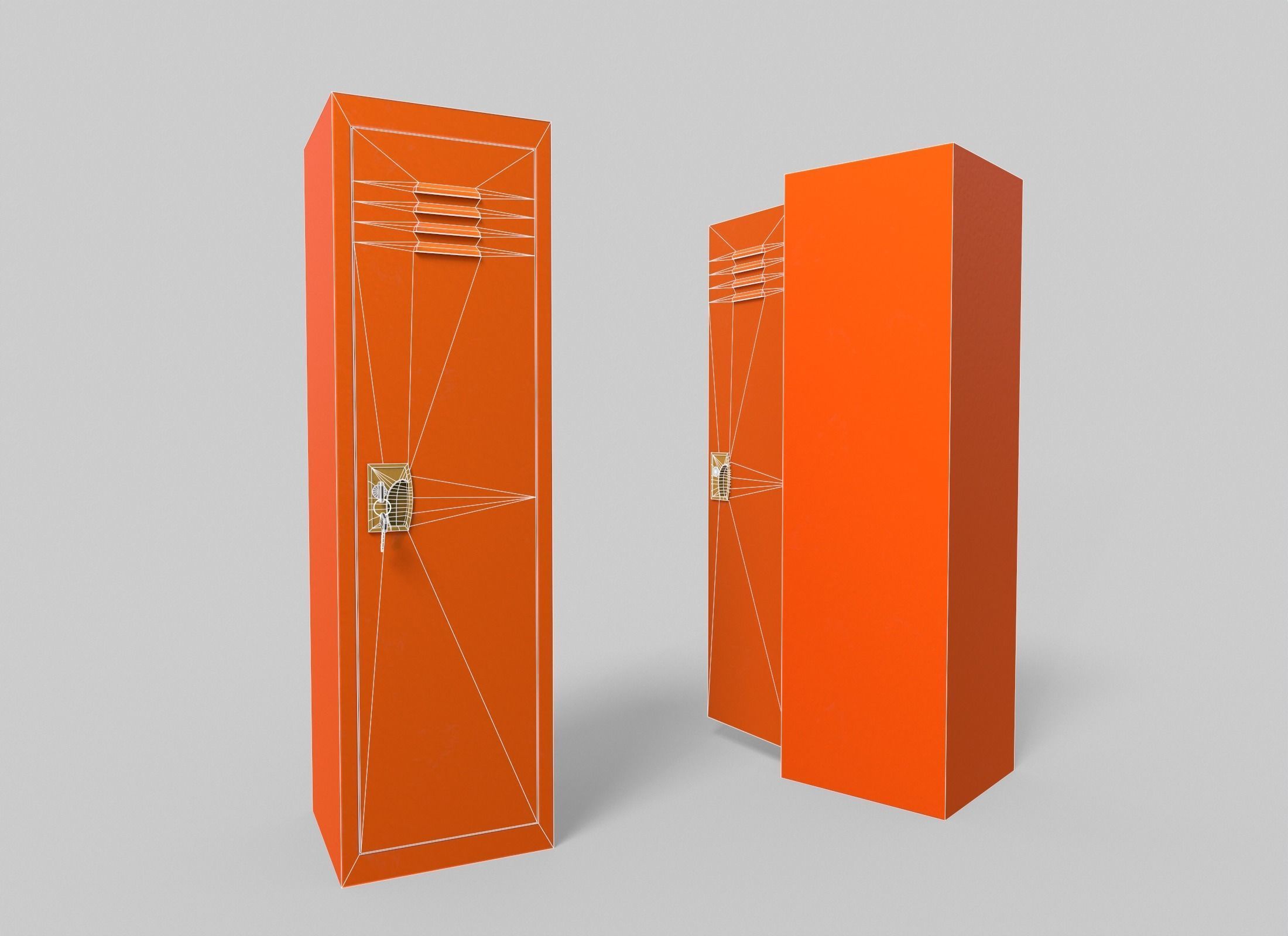 Kid Locker Low-poly 3D model_6