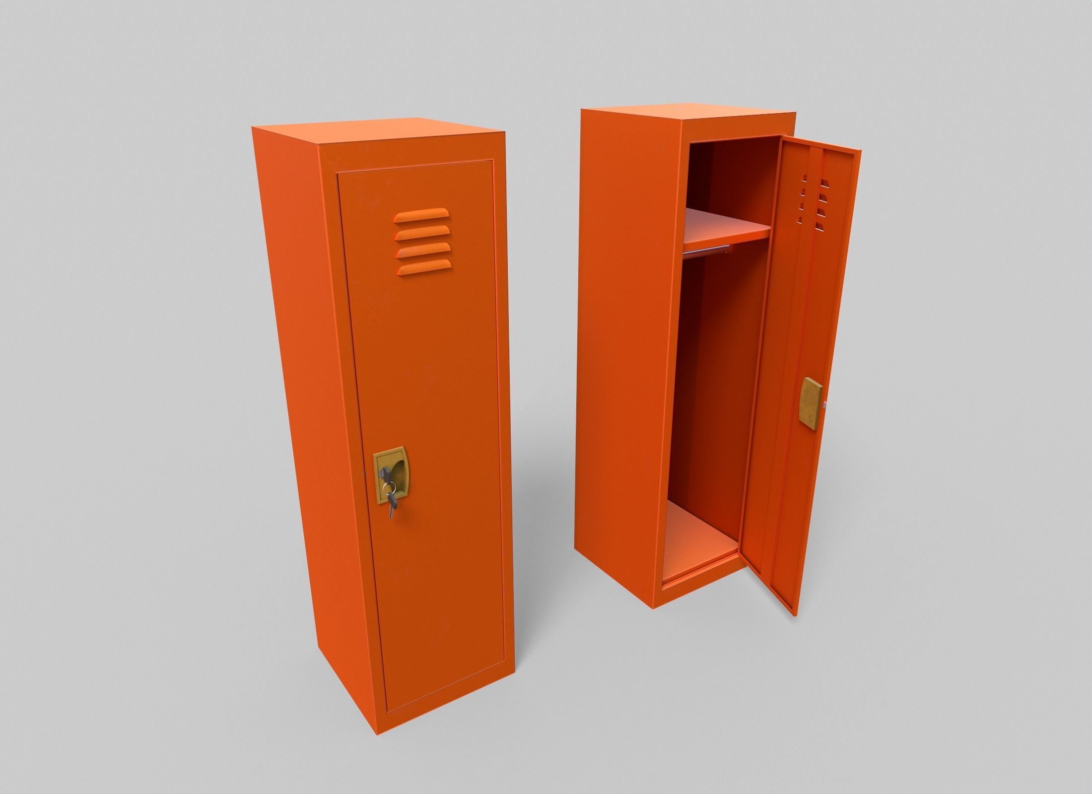 Kid Locker Low-poly 3D model_2