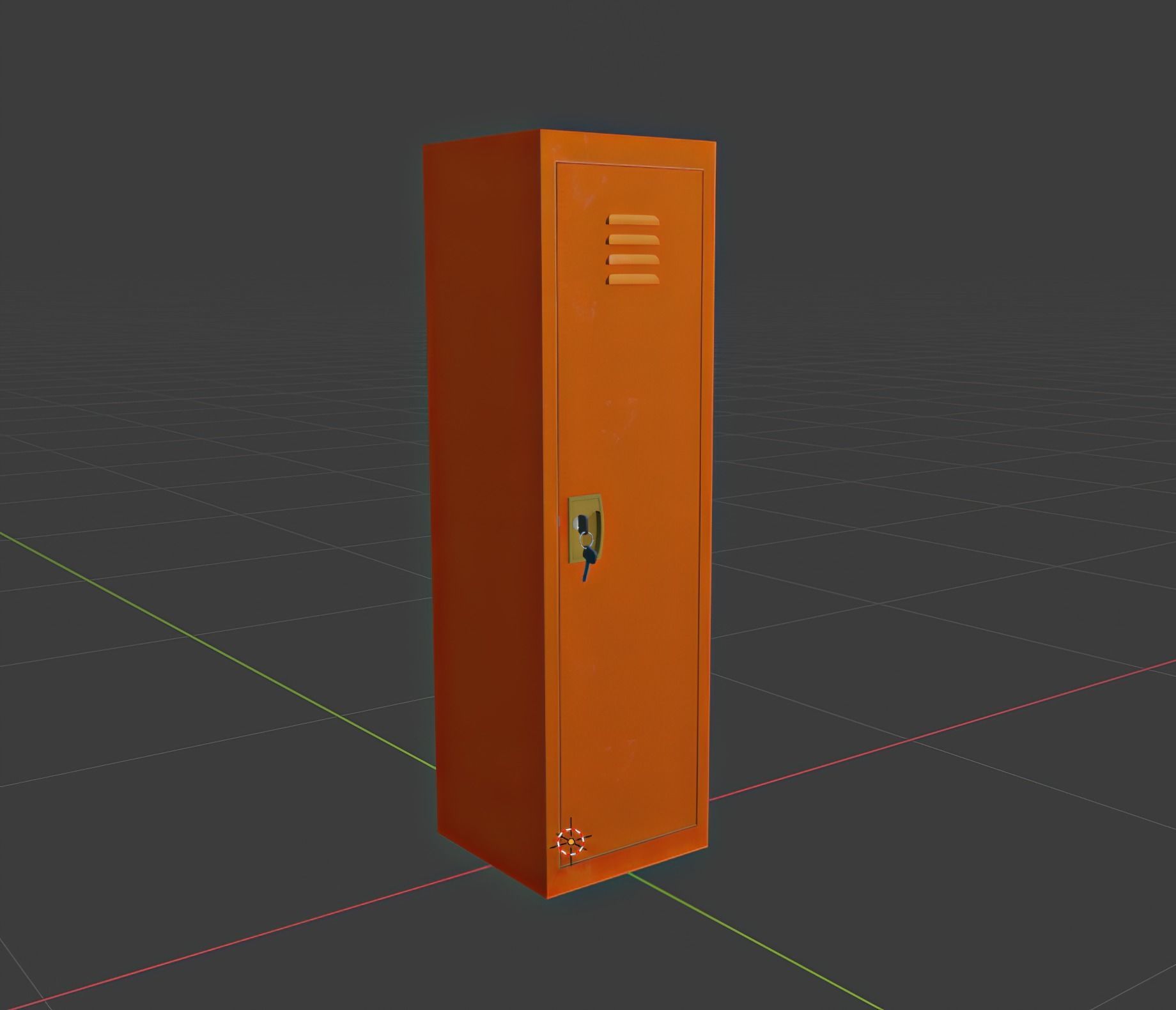 Kid Locker Low-poly 3D model_7