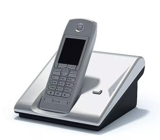 Silver Home Phone 3D model_0