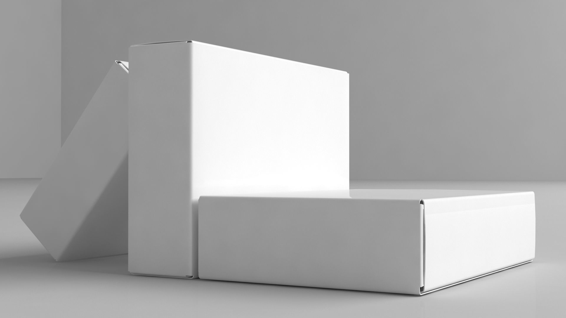 3ds 3d box kutu medicine box chest mockup package 3D model_2