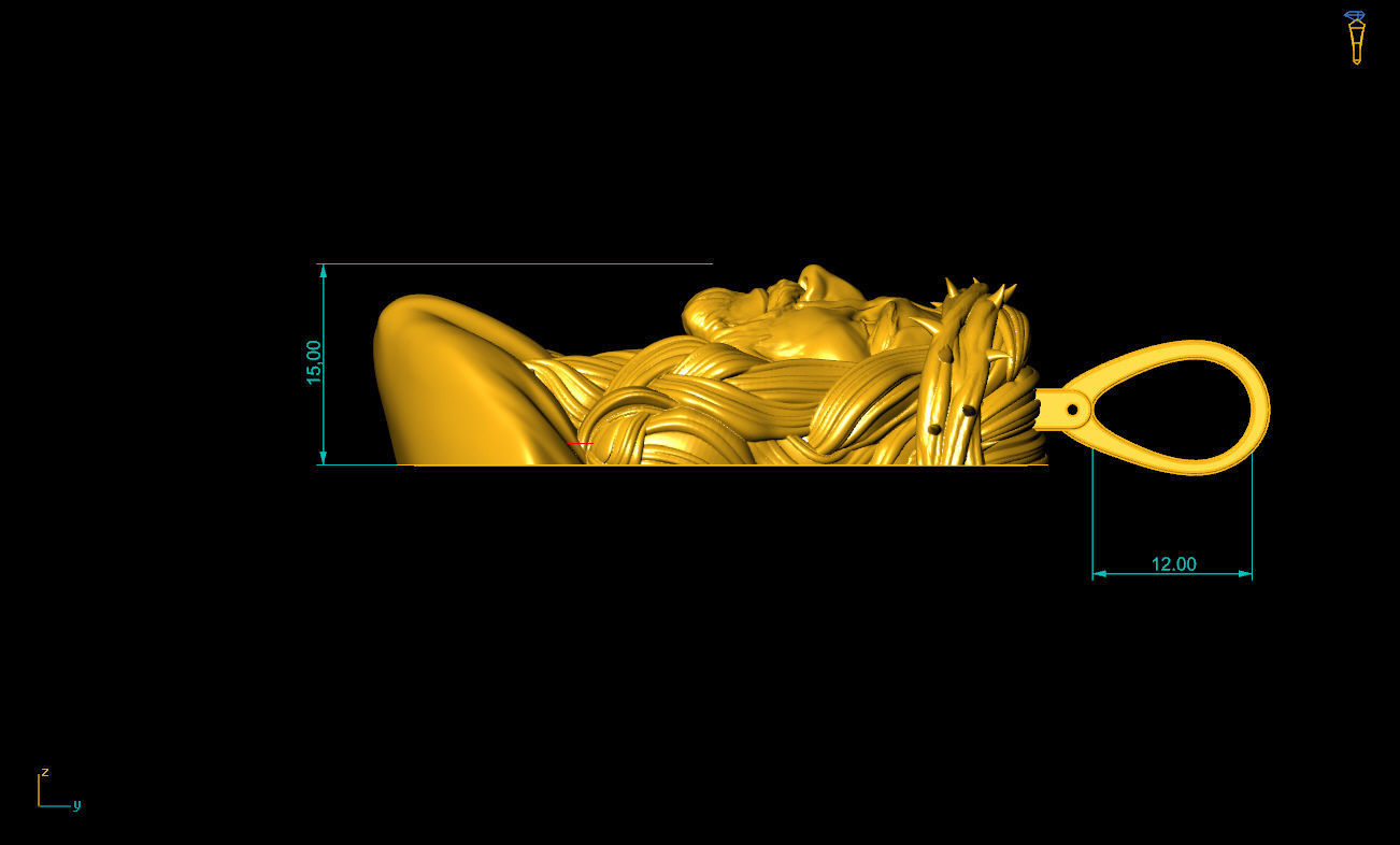 JESUS PENDANT  3D print model_4