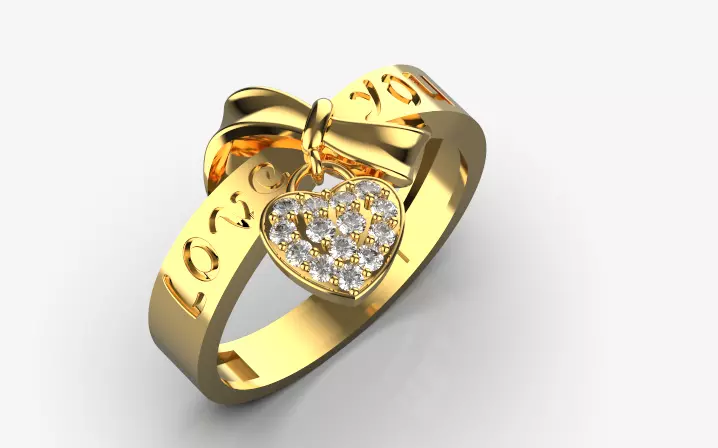 love ring 3D print model