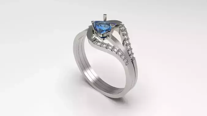 Woman Solitaire Ring 95