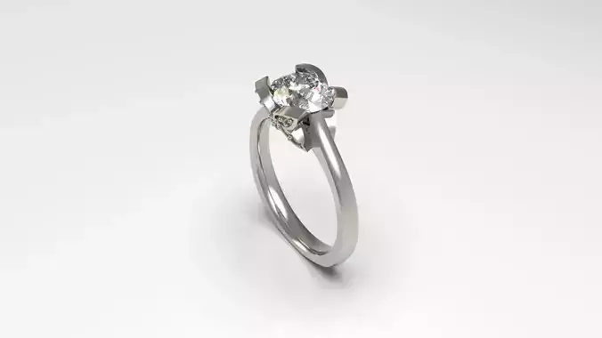 Woman Solitaire Ring 97