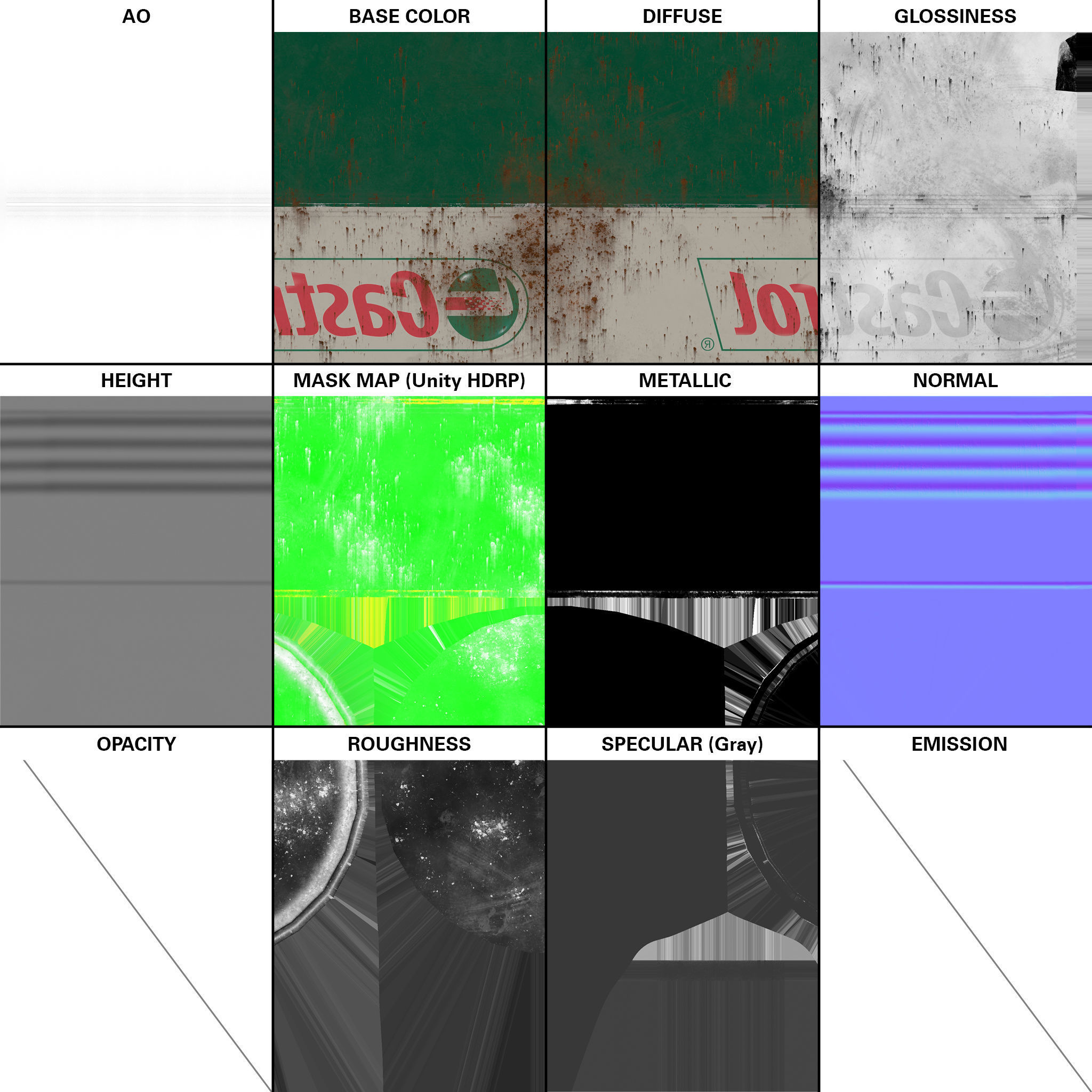 Barrels oil cans Low-poly 3D model_7