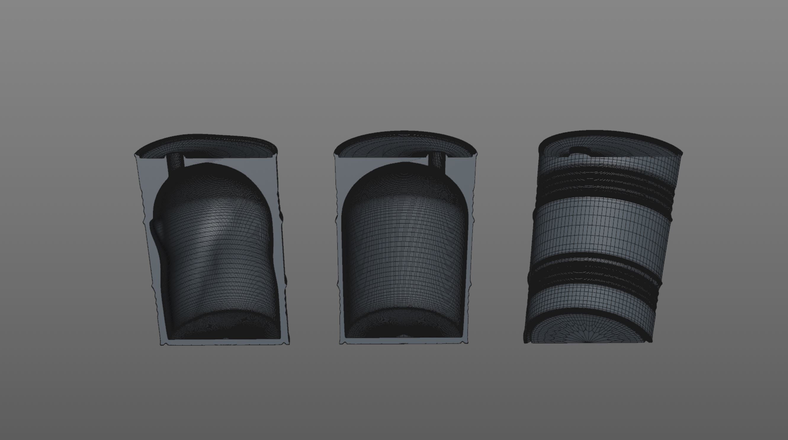 Barrels oil cans Low-poly 3D model_13