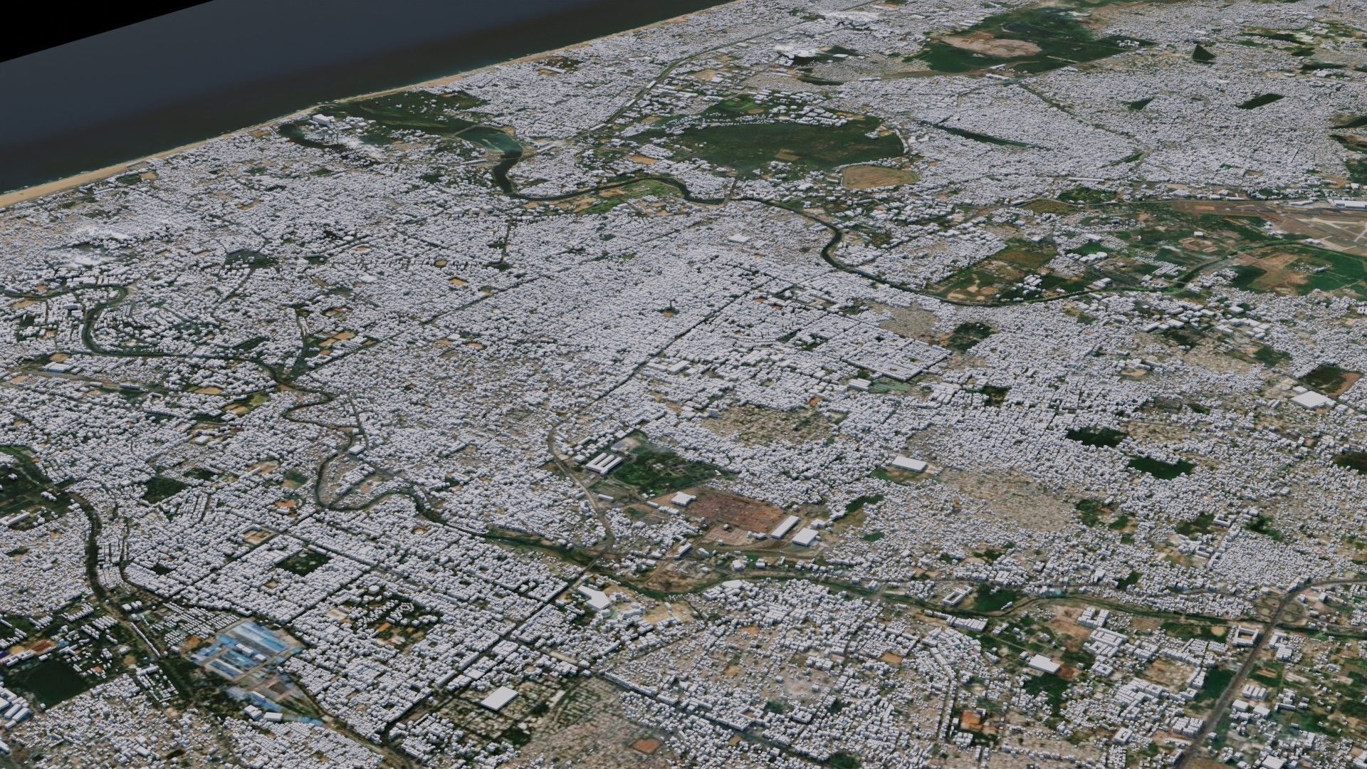 Chennai - India 3D model_1