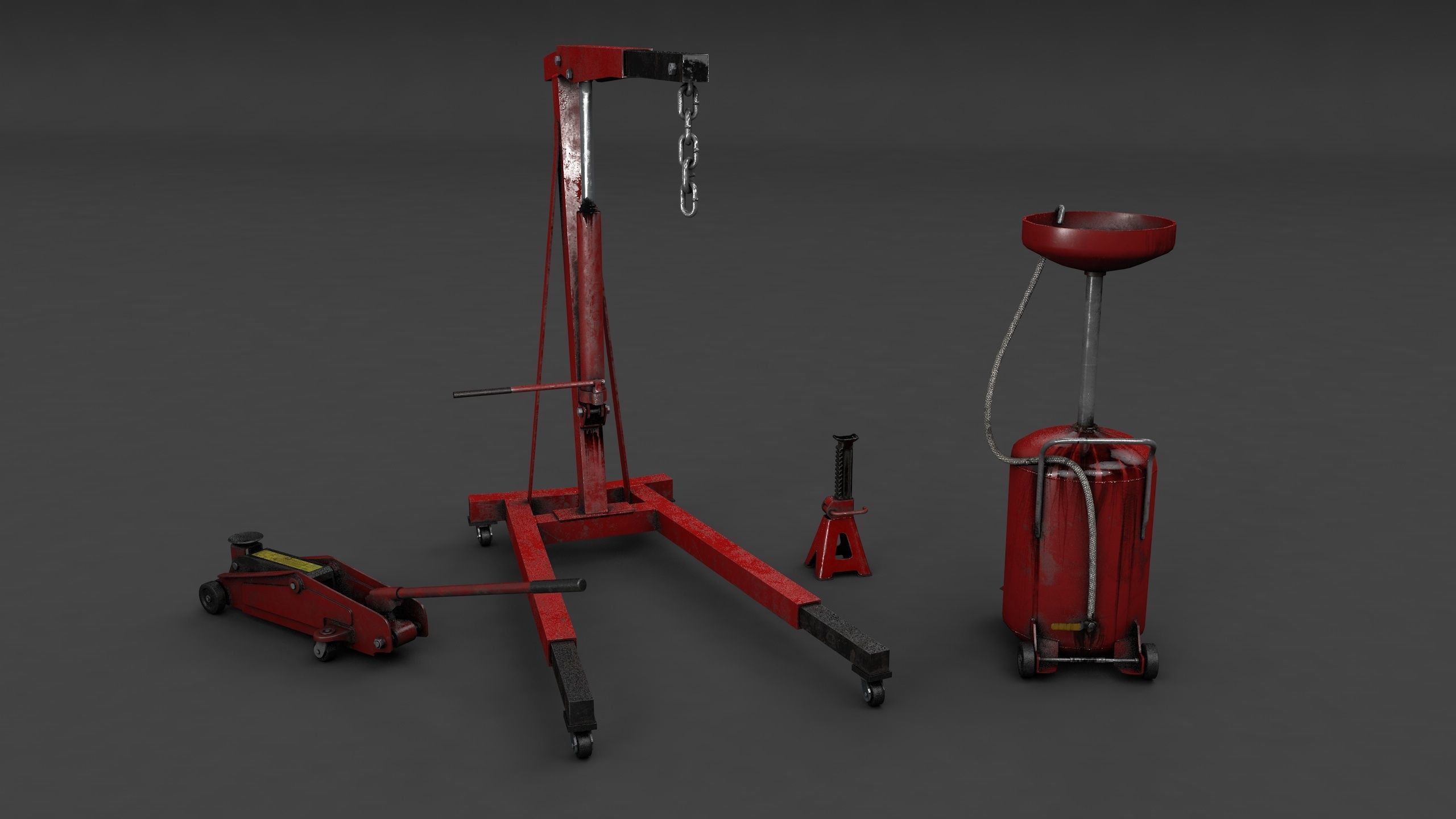 Garage Equipment Low-poly 3D model_1