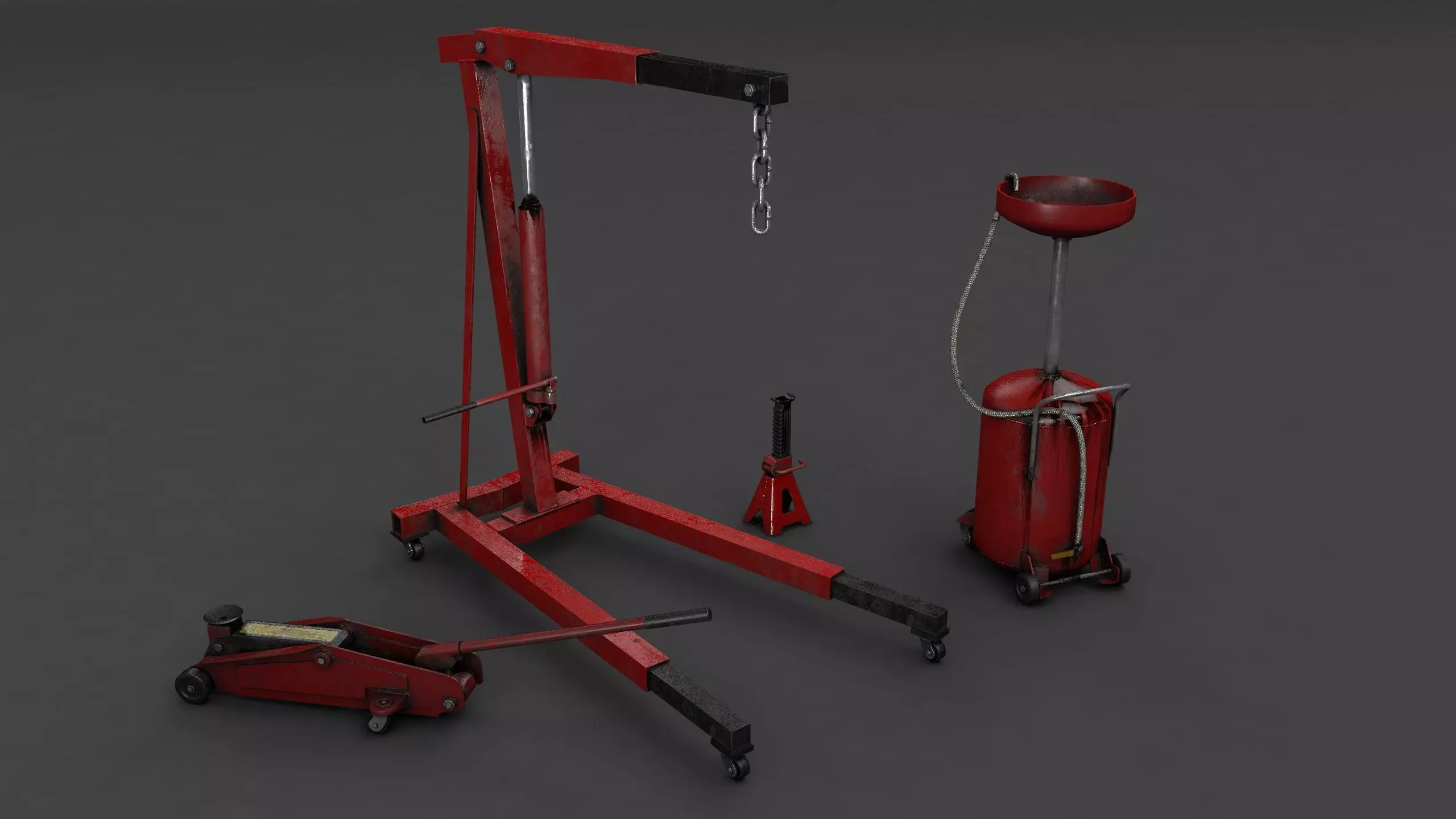 Garage Equipment Low-poly 3D model_0