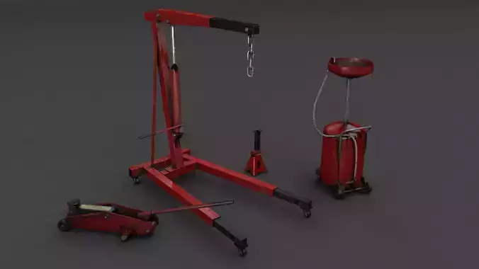 Garage Equipment Low-poly 3D model