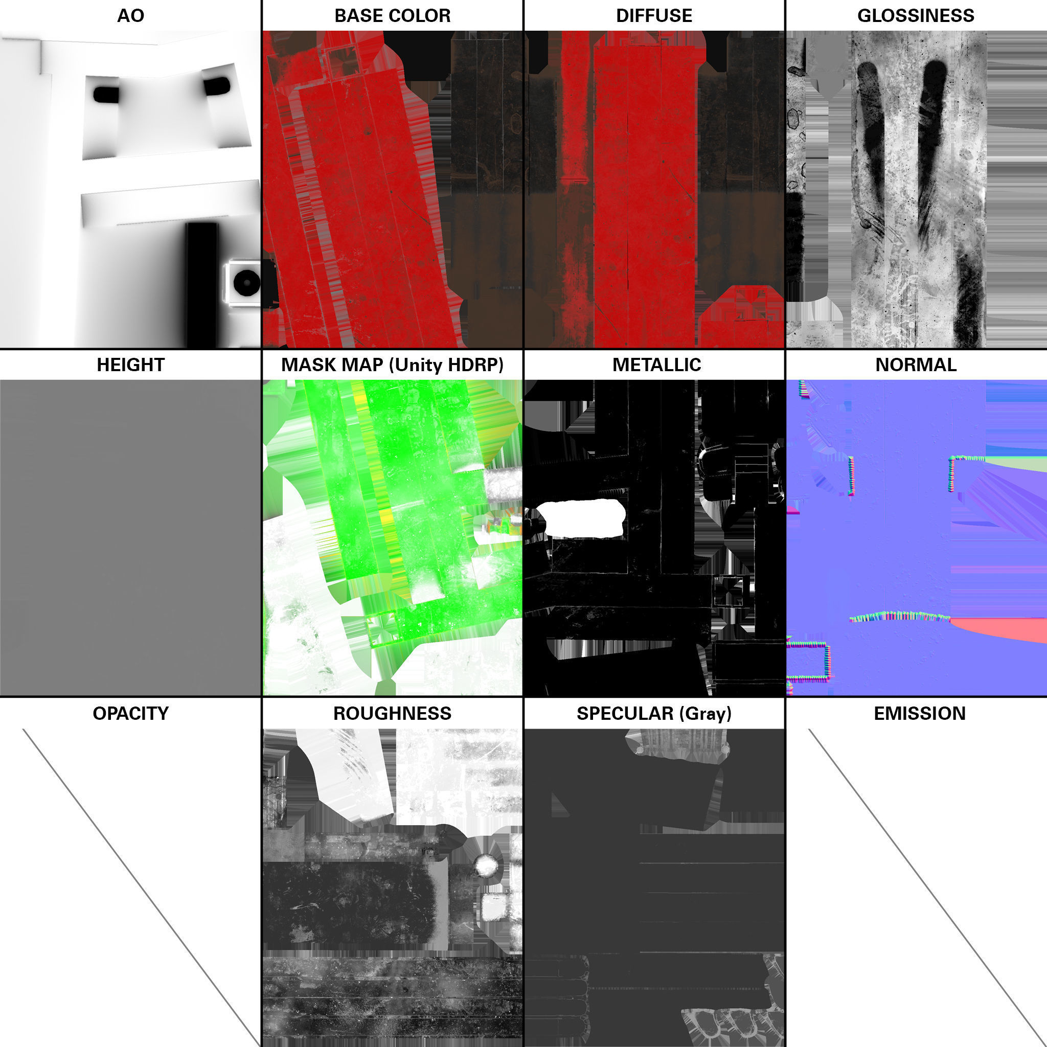 Garage Equipment Low-poly 3D model_17