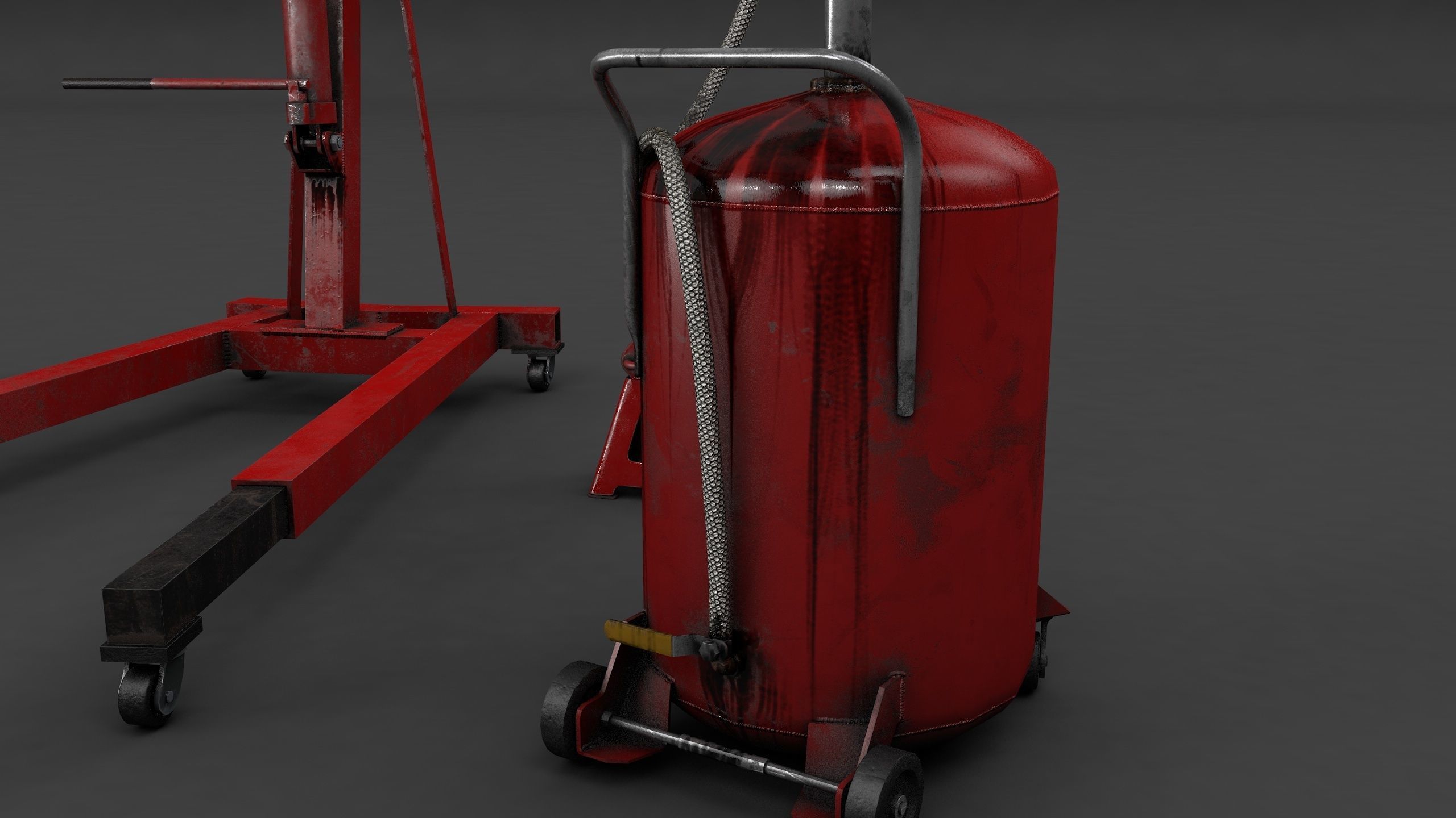 Garage Equipment Low-poly 3D model_6