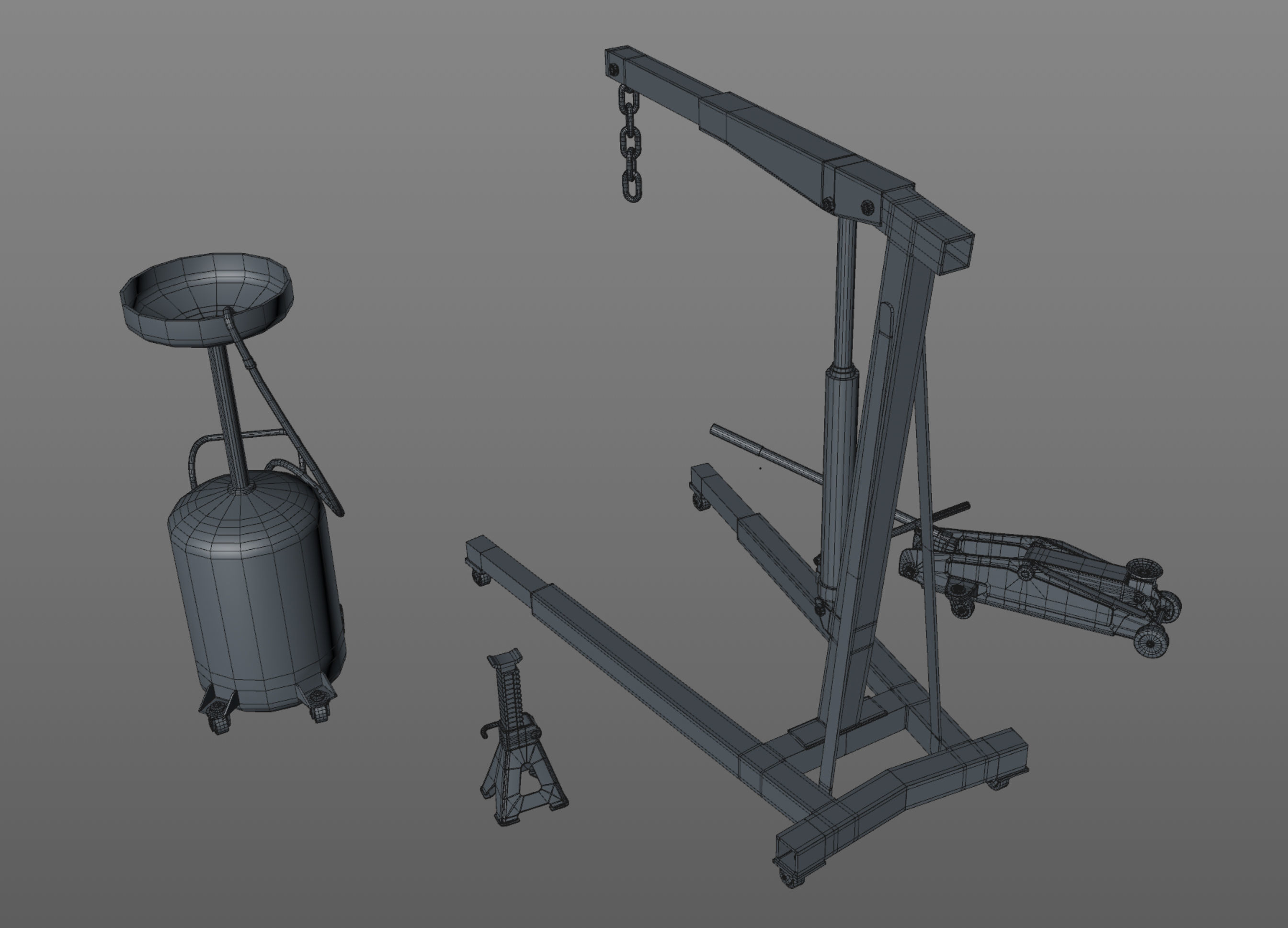 Garage Equipment Low-poly 3D model_11