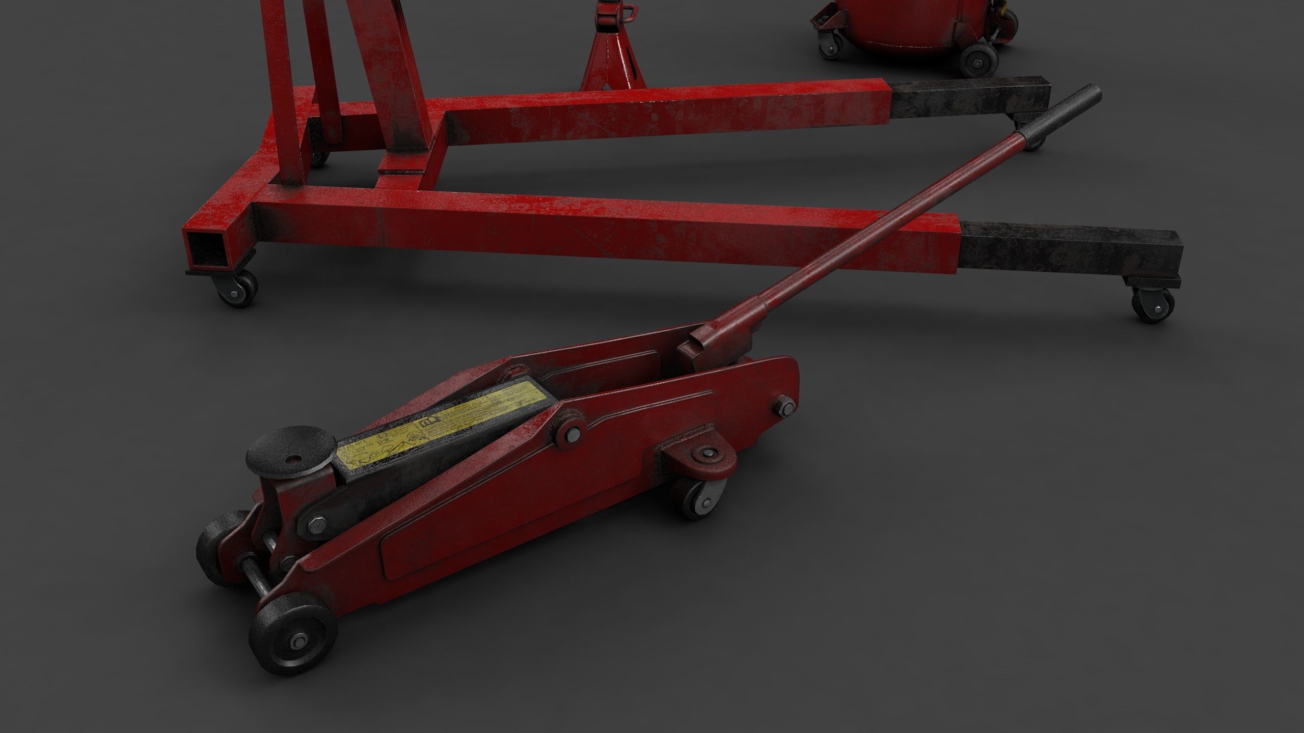 Garage Equipment Low-poly 3D model_4