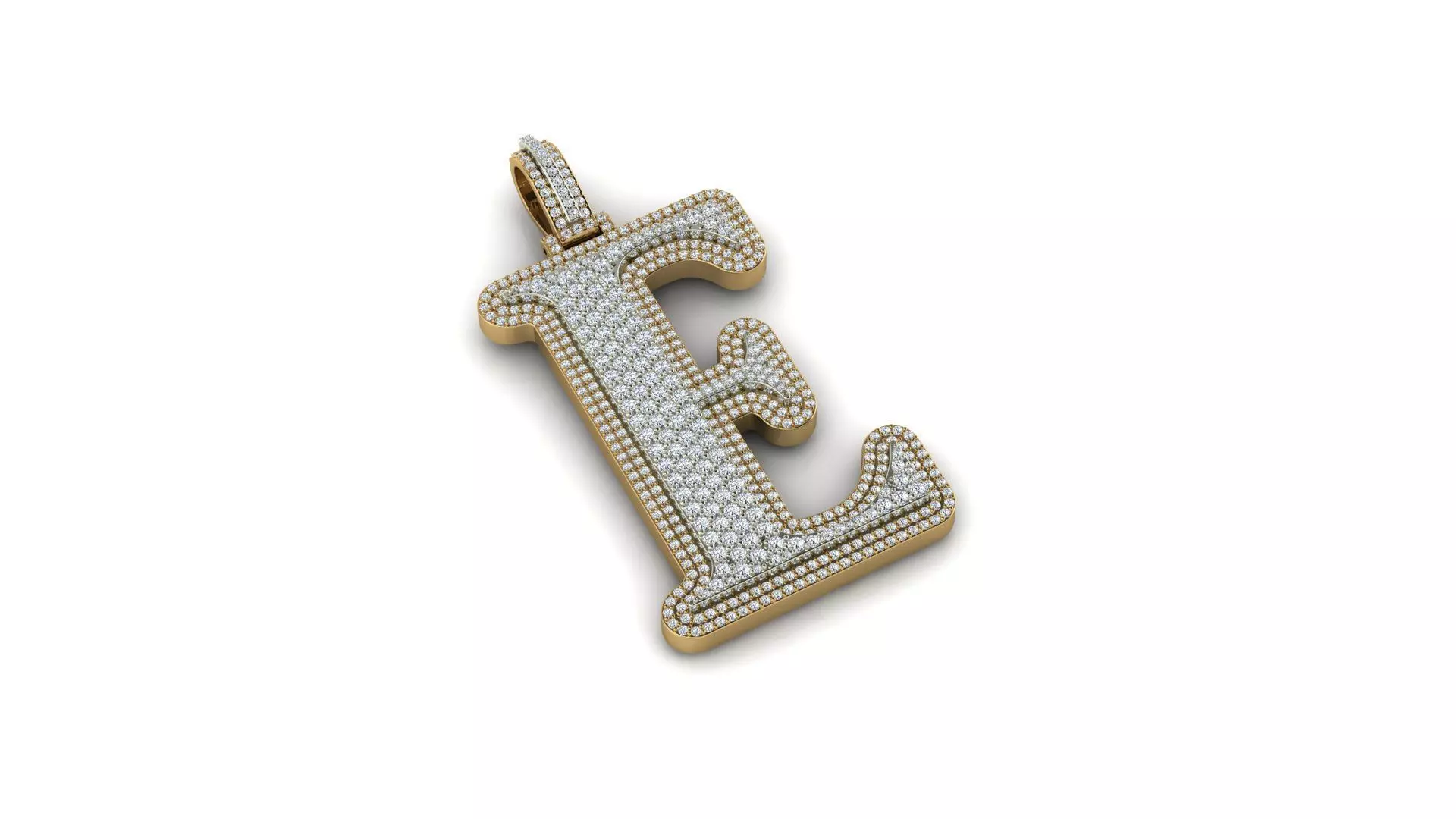 LETTER E PENDANT 3D print model