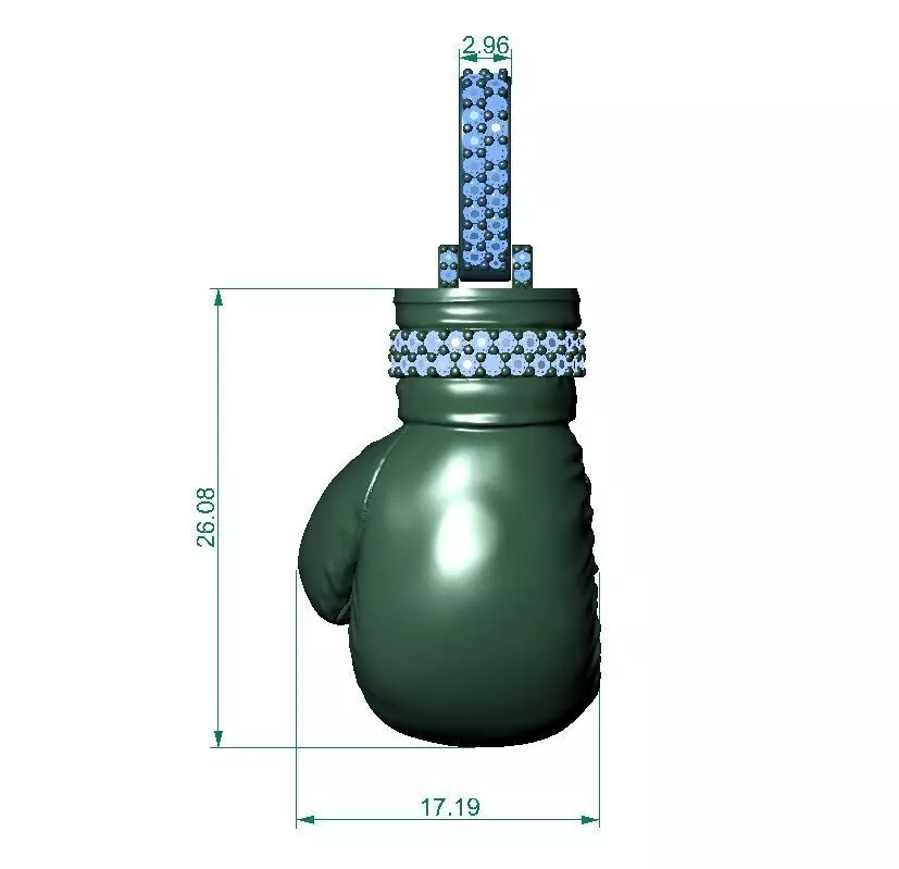 BOXING GLOVE - PENDANT 3D print model_0