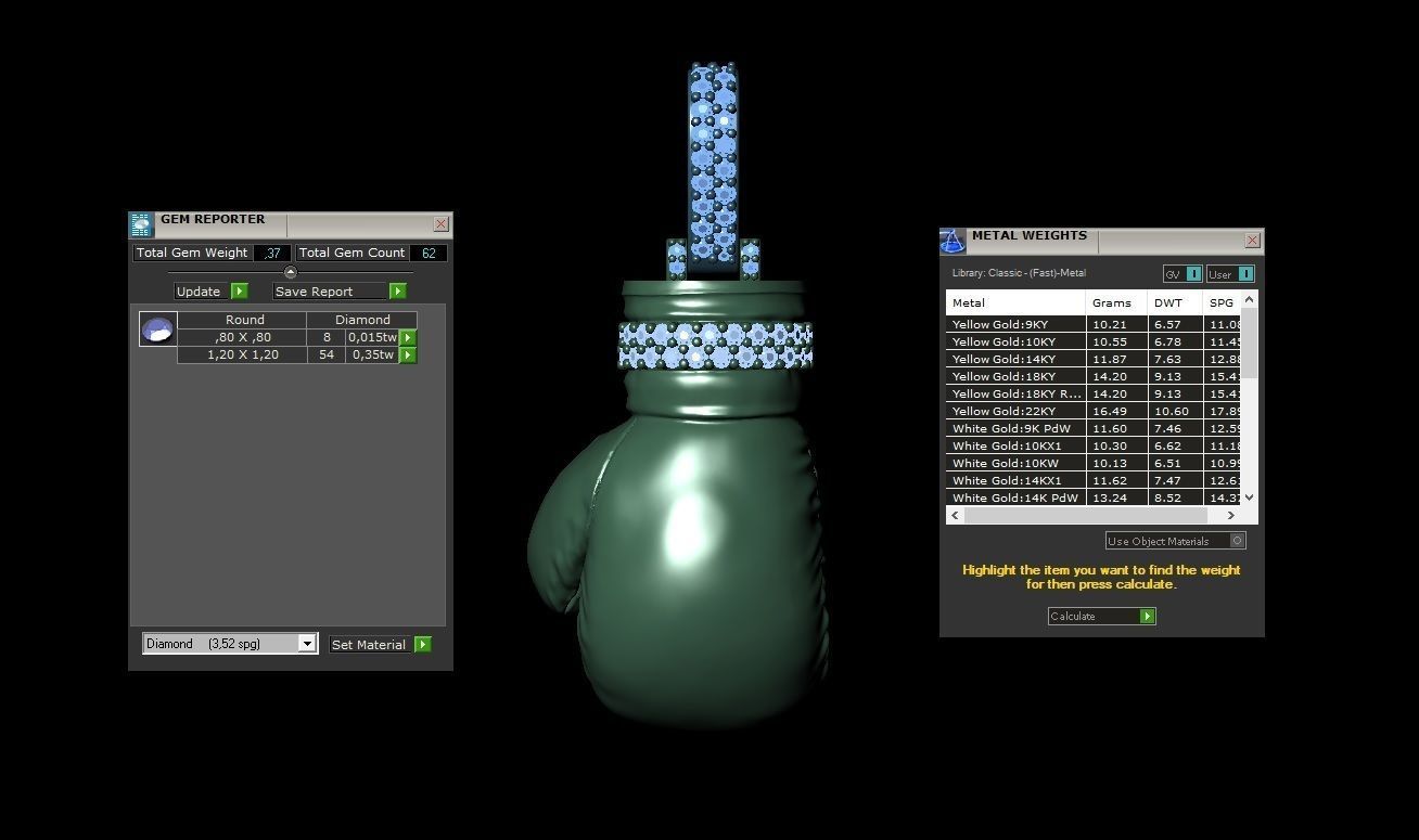 BOXING GLOVE - PENDANT 3D print model_2