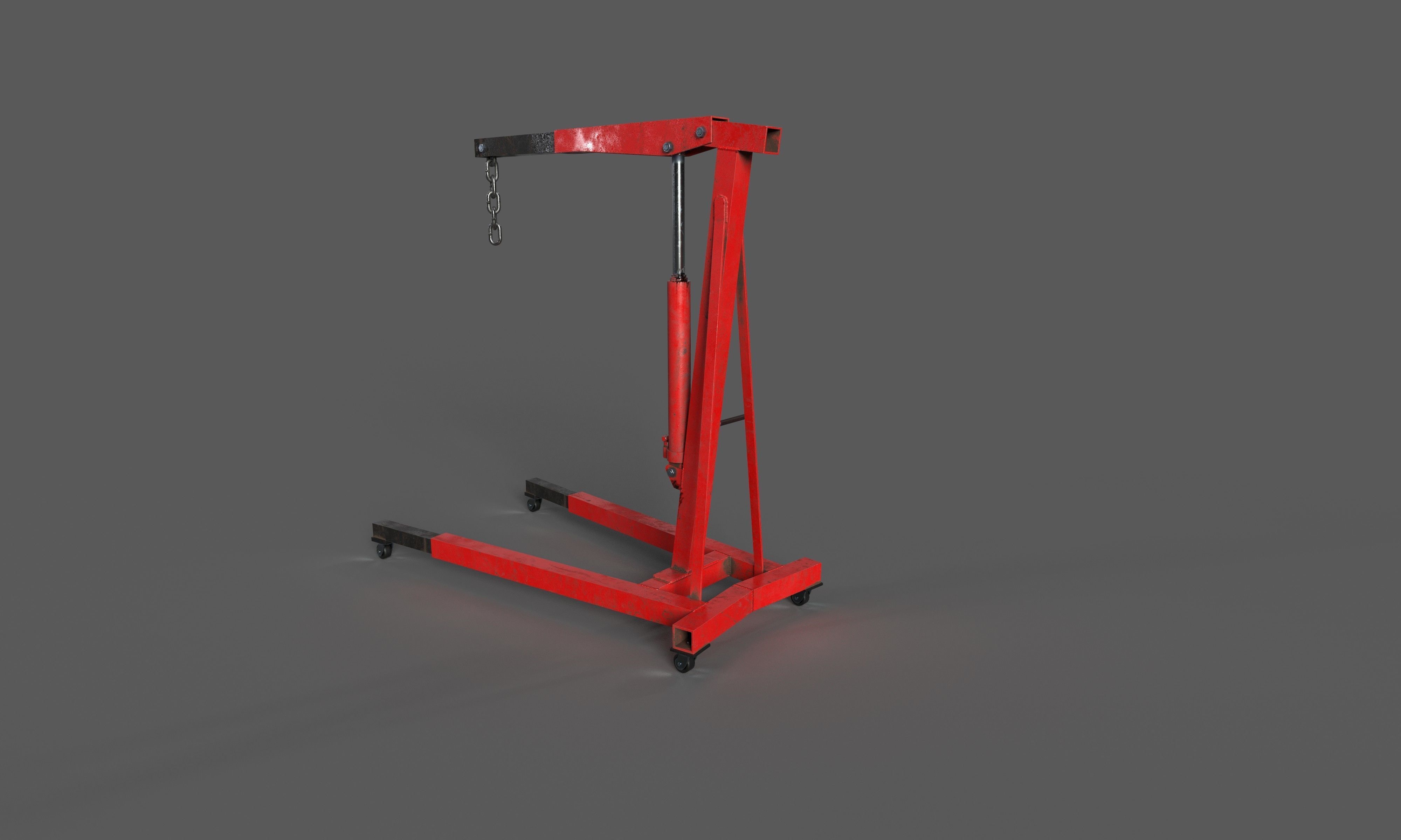 Engine Lift Low-poly 3D model_4