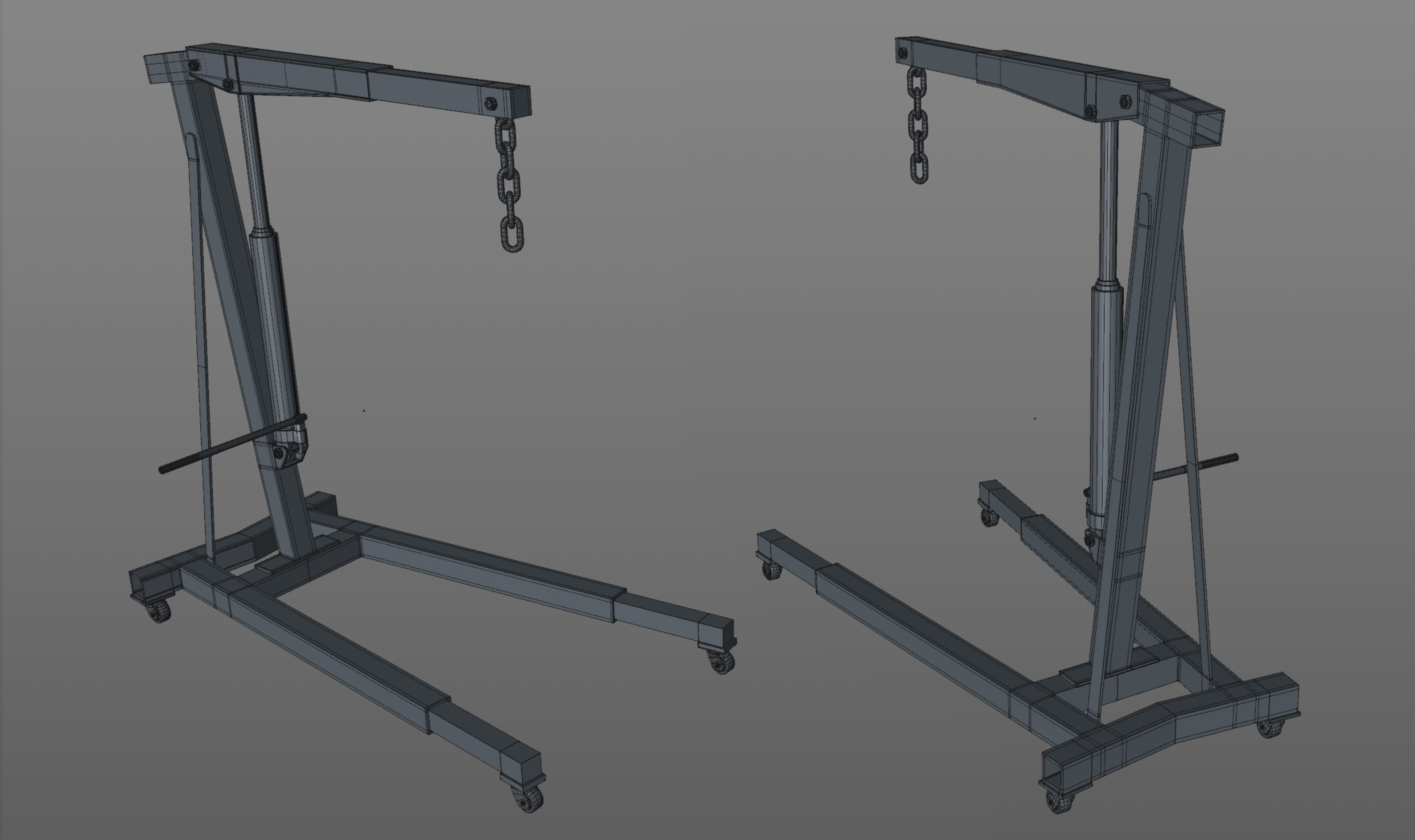 Engine Lift Low-poly 3D model_7